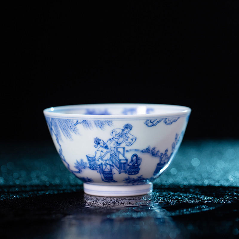 斗茶图人物杯